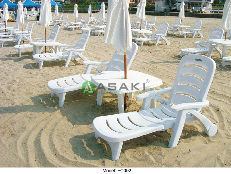 Giường bãi biển màu trắng trang nhã ZXFC092